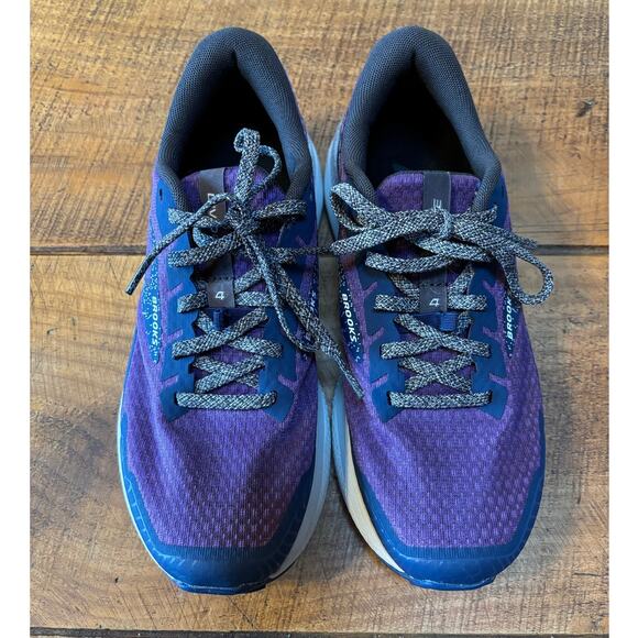 Brooks Divide 4 Purple Navy Womens Hiking Trail Running Shoes Size 6.5 EUC - Picture 2 of 11